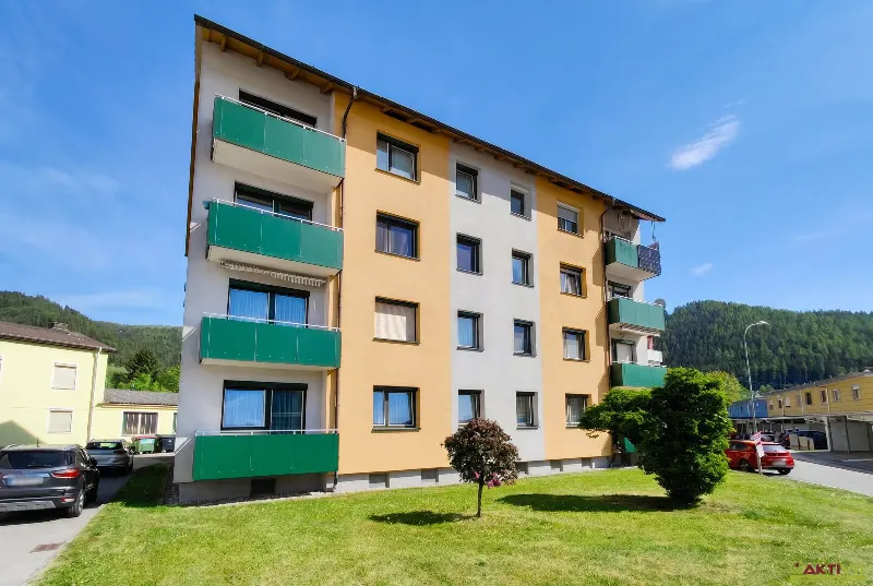 Zentral wohnen in Kindberg - gepflegte 3-Zimmer-Wohnung mit Balkon